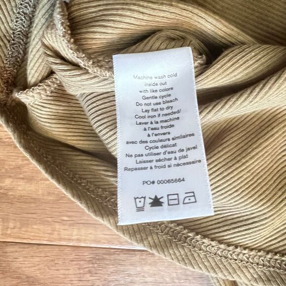 Rag & Bone The Essential Rib Halter Tank Top Size S Khaki Tan - Picture 6 of 6